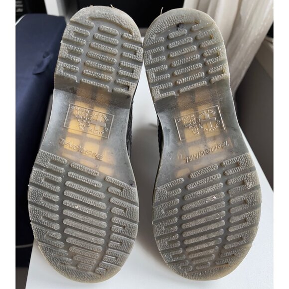 DR. MARTENS 1460 Women's Croc Emboss Leather Lace Up Boots - Gunmetal Wild Croc - Picture 6 of 12